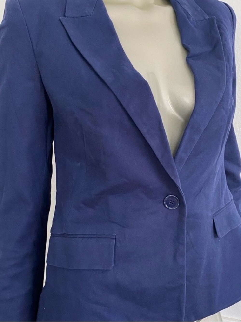 Pre-owned Zara Basic Women's Deep Blue Single-Button Blazer/Jacket Sz M Women’s - Picture 10 of 13